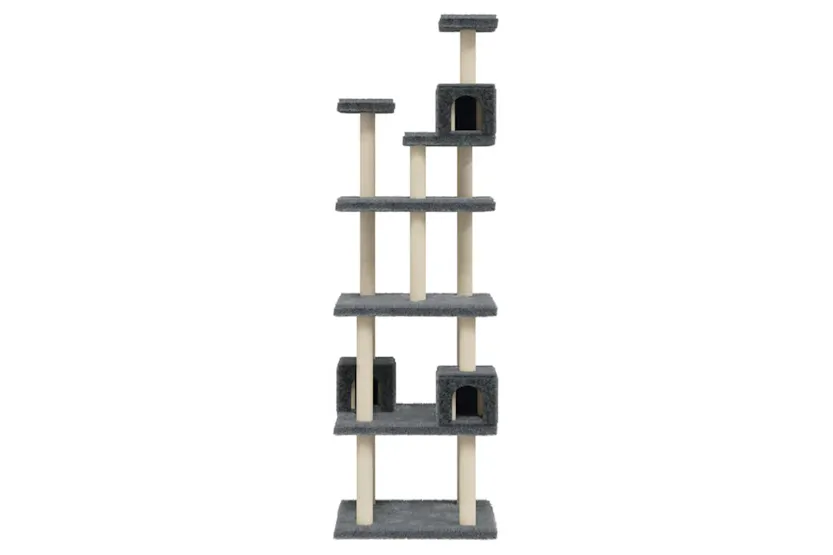 Vidaxl Cat Tree With Sisal Scratching Posts Dark Grey 188 Cm Vidaxl Cat Tree With Sisal Scratching Posts Dark Grey 188 Cm