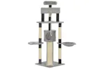 Vidaxl Cat Tree With Sisal Scratching Posts Grey 145 Cm Vidaxl Cat Tree With Sisal Scratching Posts Grey 145 Cm