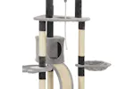 Vidaxl Cat Tree With Sisal Scratching Posts Grey 145 Cm Vidaxl Cat Tree With Sisal Scratching Posts Grey 145 Cm