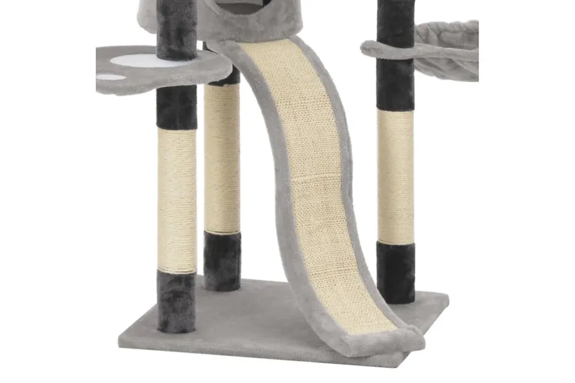 Vidaxl Cat Tree With Sisal Scratching Posts Grey 145 Cm Vidaxl Cat Tree With Sisal Scratching Posts Grey 145 Cm