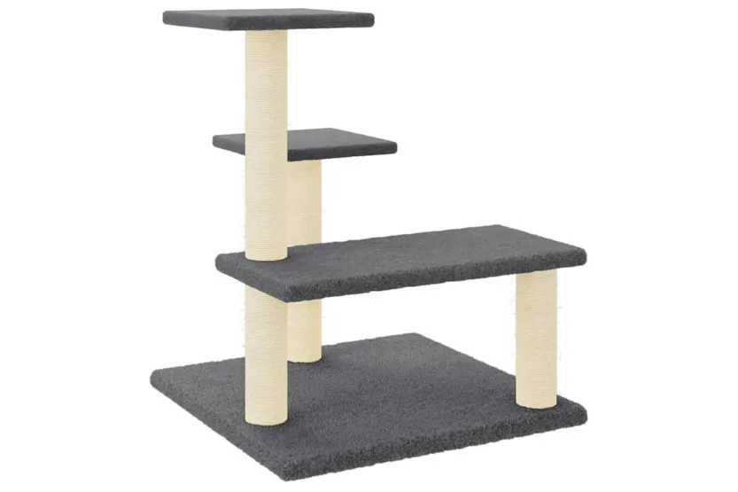 Vidaxl Cat Tree With Sisal Scratching Posts Dark Grey 61 Cm Vidaxl Cat Tree With Sisal Scratching Posts Dark Grey 61 Cm