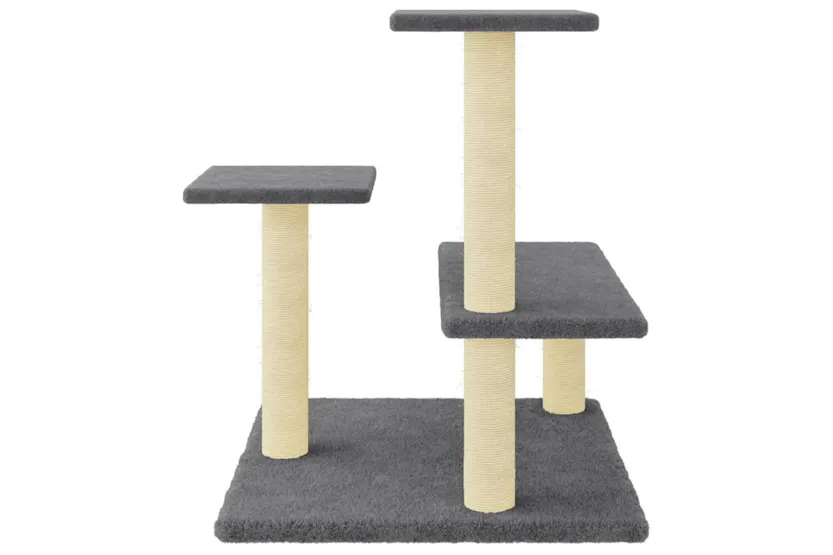 Vidaxl Cat Tree With Sisal Scratching Posts Dark Grey 61 Cm Vidaxl Cat Tree With Sisal Scratching Posts Dark Grey 61 Cm