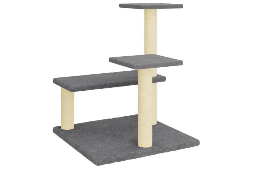 Vidaxl Cat Tree With Sisal Scratching Posts Dark Grey 61 Cm Vidaxl Cat Tree With Sisal Scratching Posts Dark Grey 61 Cm
