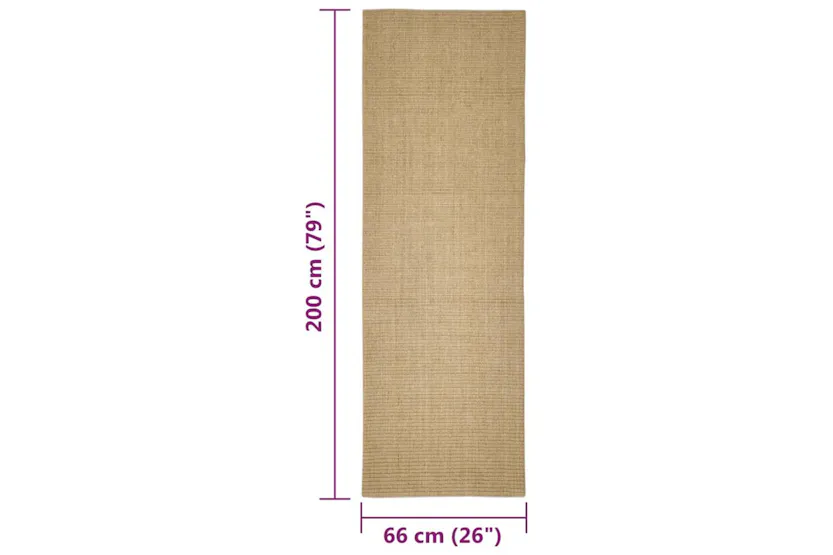 Vidaxl Sisal Rug For Scratching Post 66x200 Cm Vidaxl Sisal Rug For Scratching Post 66x200 Cm