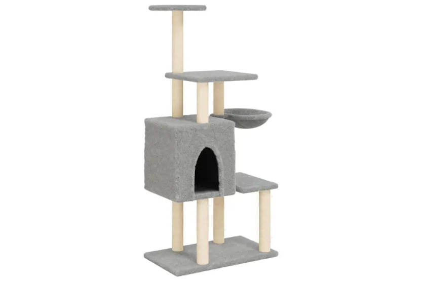 Vidaxl Cat Tree With Sisal Scratching Posts Light Grey 131 Cm Vidaxl Cat Tree With Sisal Scratching Posts Light Grey 131 Cm