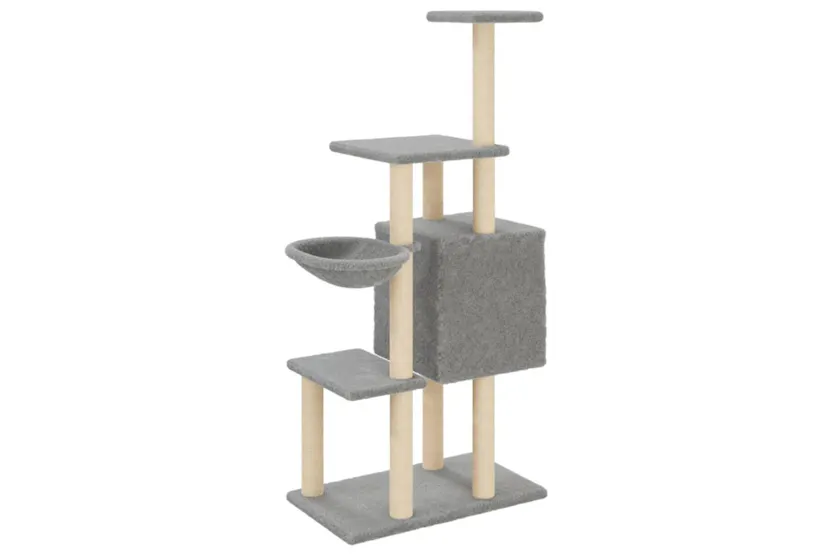 Vidaxl Cat Tree With Sisal Scratching Posts Light Grey 131 Cm Vidaxl Cat Tree With Sisal Scratching Posts Light Grey 131 Cm