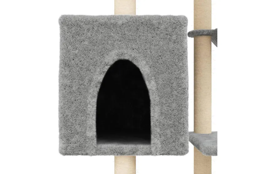 Vidaxl Cat Tree With Sisal Scratching Posts Light Grey 131 Cm Vidaxl Cat Tree With Sisal Scratching Posts Light Grey 131 Cm