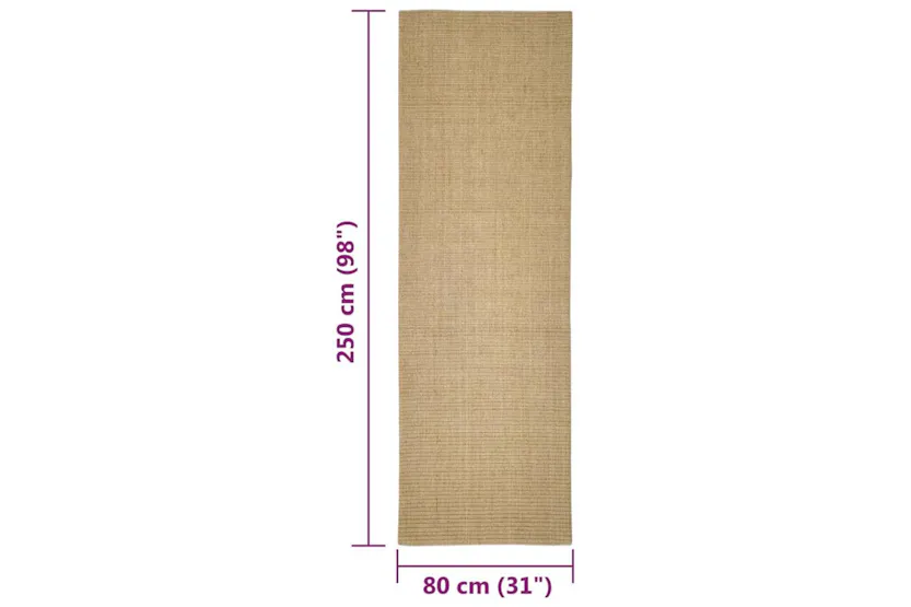 Vidaxl Sisal Rug For Scratching Post 80x250 Cm Vidaxl Sisal Rug For Scratching Post 80x250 Cm