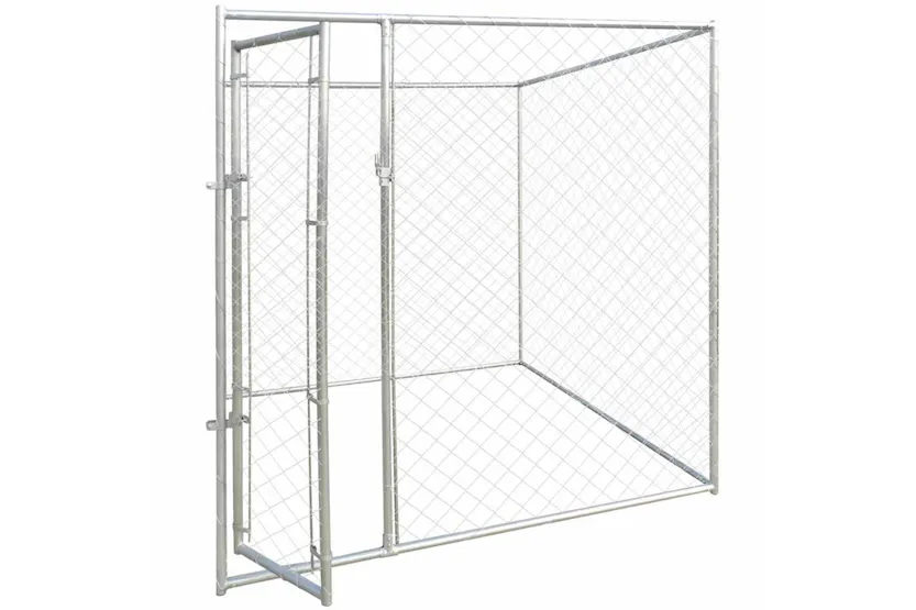 Vidaxl Dog Kennels Silver 192 X 192 X 195 Cm Galvanised Steel Vidaxl Dog Kennels Silver 192 X 192 X 195 Cm Galvanised Steel