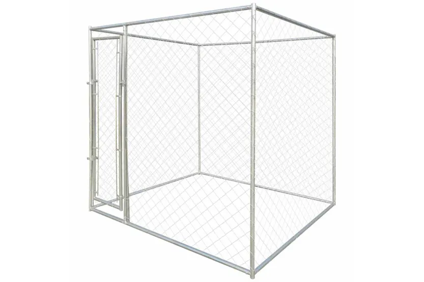 Vidaxl Dog Kennels Silver 192 X 192 X 195 Cm Galvanised Steel Vidaxl Dog Kennels Silver 192 X 192 X 195 Cm Galvanised Steel