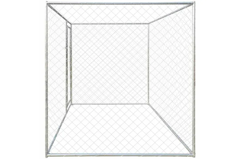 Vidaxl Dog Kennels Silver 192 X 192 X 195 Cm Galvanised Steel Vidaxl Dog Kennels Silver 192 X 192 X 195 Cm Galvanised Steel