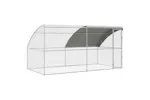 Vidaxl Chicken Cage 2 Pcs Silver 400 X 200 X 200 Cm Steel And Pe Vidaxl Chicken Cage 2 Pcs Silver 400 X 200 X 200 Cm Steel And Pe