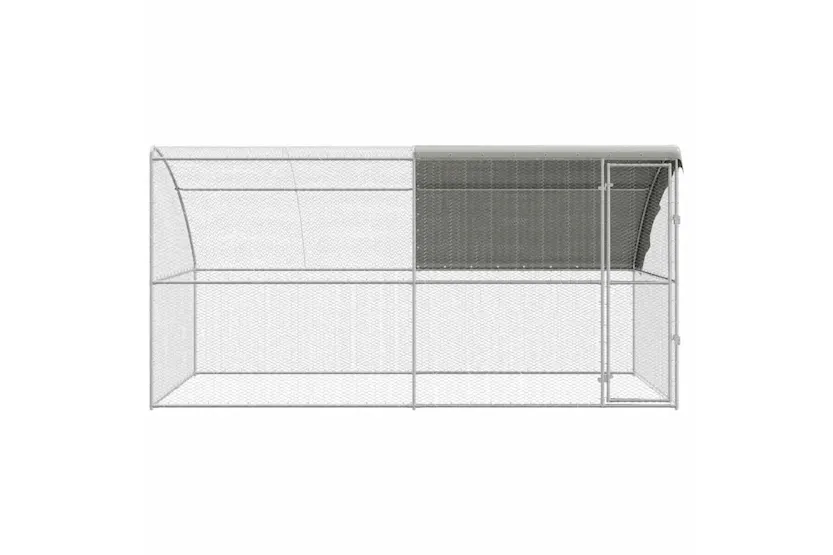 Vidaxl Chicken Cage 2 Pcs Silver 400 X 200 X 200 Cm Steel And Pe Vidaxl Chicken Cage 2 Pcs Silver 400 X 200 X 200 Cm Steel And Pe