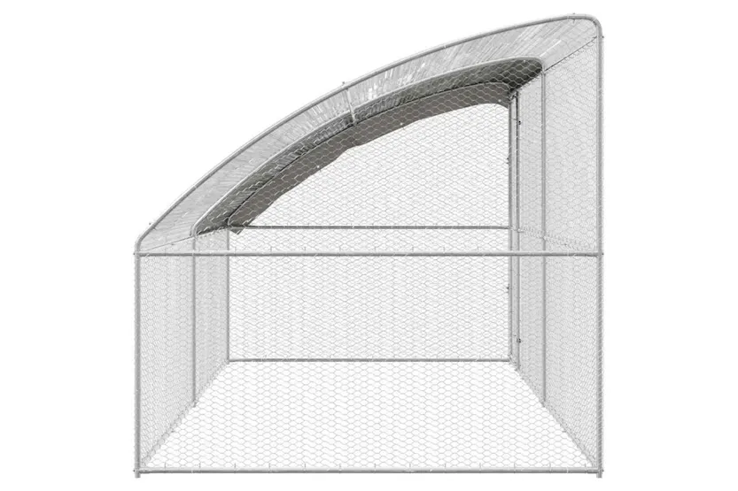 Vidaxl Chicken Cage 2 Pcs Silver 400 X 200 X 200 Cm Steel And Pe Vidaxl Chicken Cage 2 Pcs Silver 400 X 200 X 200 Cm Steel And Pe