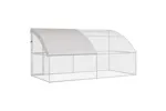 Vidaxl Chicken Cage 2 Pcs Silver 400 X 200 X 200 Cm Steel And Pe Vidaxl Chicken Cage 2 Pcs Silver 400 X 200 X 200 Cm Steel And Pe