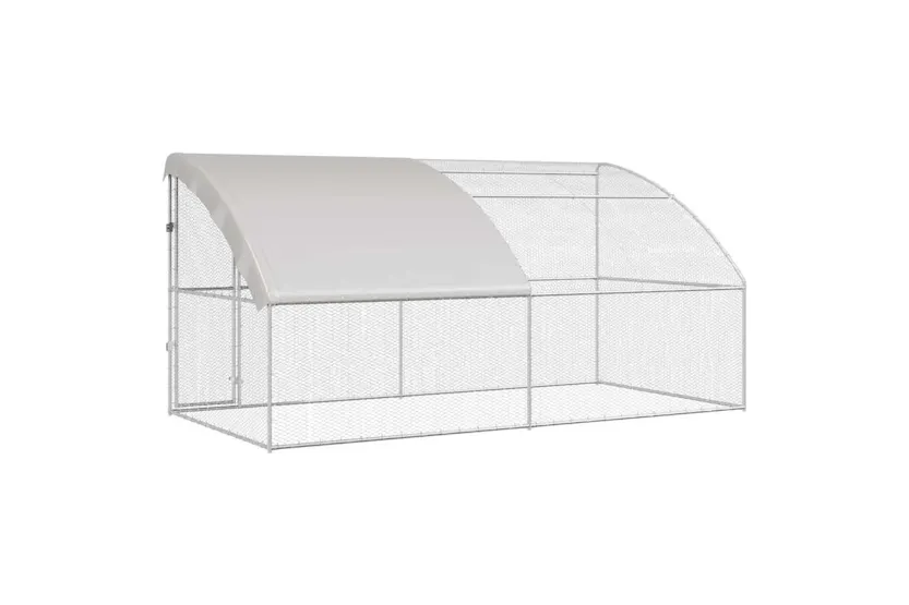 Vidaxl Chicken Cage 2 Pcs Silver 400 X 200 X 200 Cm Steel And Pe Vidaxl Chicken Cage 2 Pcs Silver 400 X 200 X 200 Cm Steel And Pe