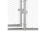 Vidaxl Chicken Cage 2 Pcs Silver 400 X 200 X 200 Cm Steel And Pe Vidaxl Chicken Cage 2 Pcs Silver 400 X 200 X 200 Cm Steel And Pe