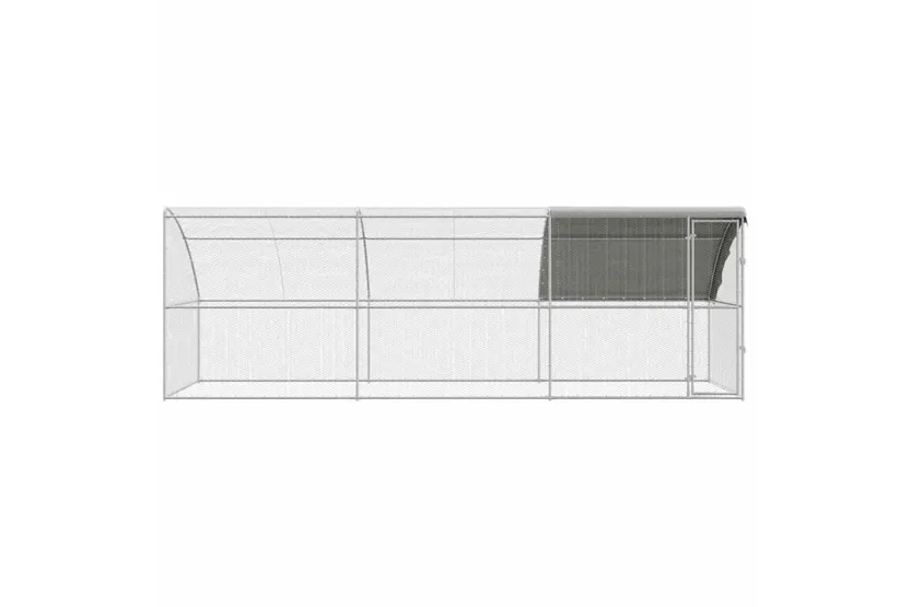 Vidaxl Chicken Cage 3 Pcs Silver 600 X 200 X 200 Cm Steel And Pe Vidaxl Chicken Cage 3 Pcs Silver 600 X 200 X 200 Cm Steel And Pe