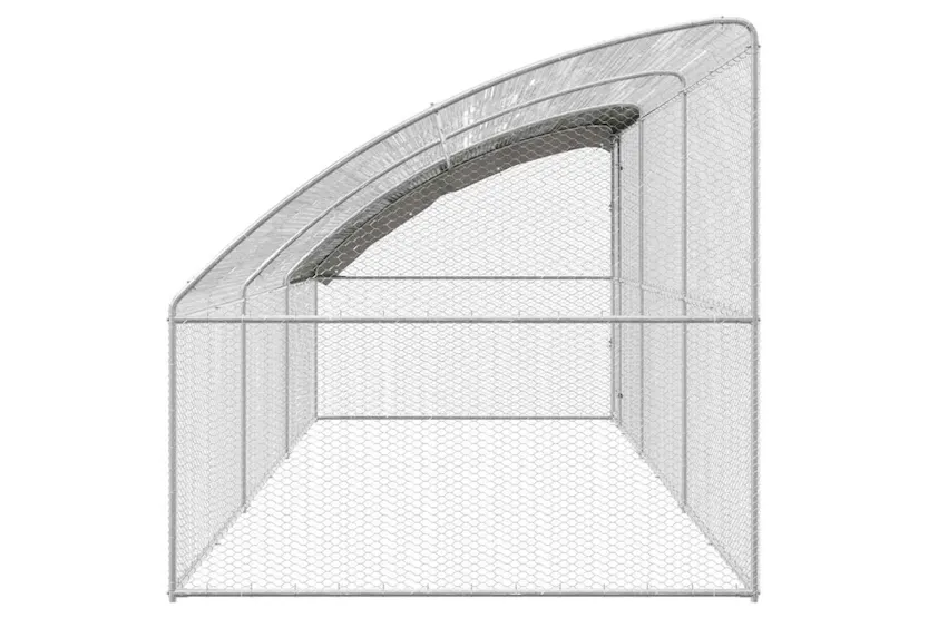 Vidaxl Chicken Cage 3 Pcs Silver 600 X 200 X 200 Cm Steel And Pe Vidaxl Chicken Cage 3 Pcs Silver 600 X 200 X 200 Cm Steel And Pe