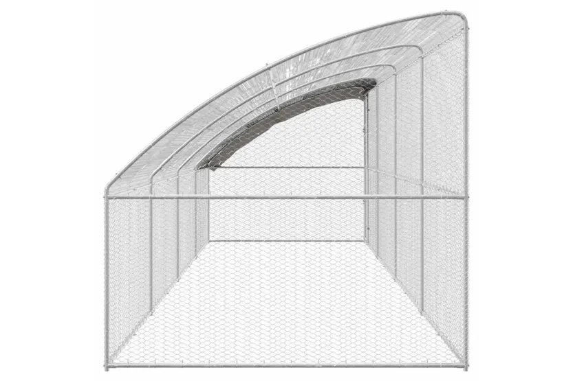 Vidaxl Chicken Cage 4 Pcs Silver 800 X 200 X 200 Cm Steel And Pe Vidaxl Chicken Cage 4 Pcs Silver 800 X 200 X 200 Cm Steel And Pe