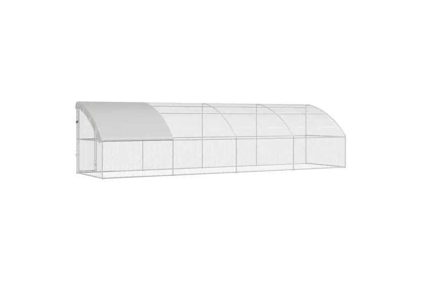 Vidaxl Chicken Cage 4 Pcs Silver 800 X 200 X 200 Cm Steel And Pe Vidaxl Chicken Cage 4 Pcs Silver 800 X 200 X 200 Cm Steel And Pe