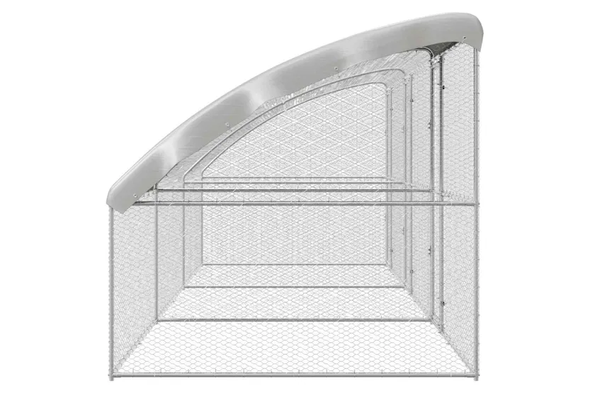 Vidaxl Chicken Cage 3 Pcs Silver 600 X 200 X 200 Cm Steel And Pe Vidaxl Chicken Cage 3 Pcs Silver 600 X 200 X 200 Cm Steel And Pe
