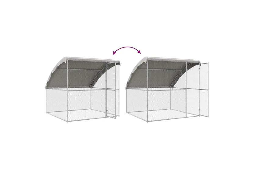 Vidaxl Chicken Cage 3 Pcs Silver 600 X 200 X 200 Cm Steel And Pe Vidaxl Chicken Cage 3 Pcs Silver 600 X 200 X 200 Cm Steel And Pe
