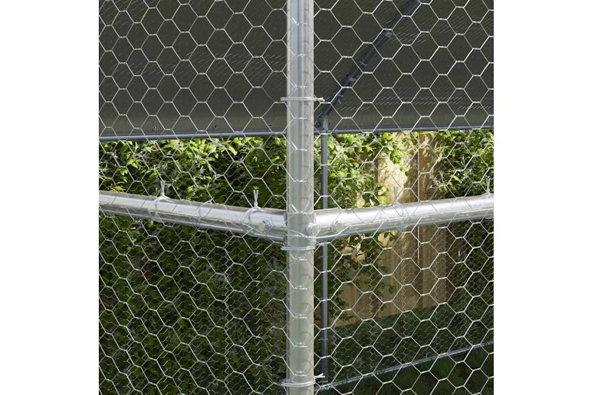 Vidaxl Chicken Cage 4 Pcs Silver 800 X 200 X 200 Cm Steel And Pe Vidaxl Chicken Cage 4 Pcs Silver 800 X 200 X 200 Cm Steel And Pe