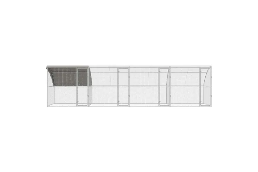 Vidaxl Chicken Cage 4 Pcs Silver 800 X 200 X 200 Cm Steel And Pe Vidaxl Chicken Cage 4 Pcs Silver 800 X 200 X 200 Cm Steel And Pe