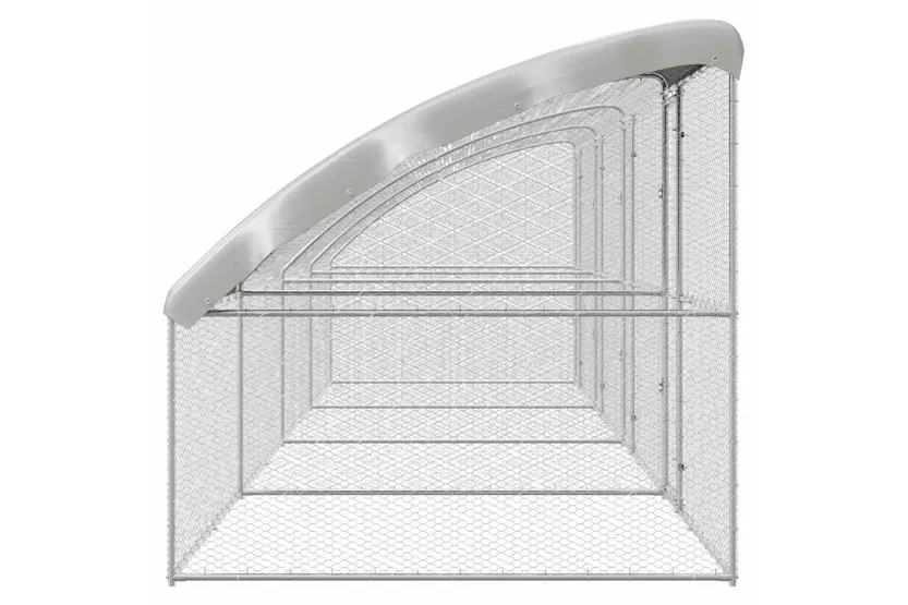 Vidaxl Chicken Cage 4 Pcs Silver 800 X 200 X 200 Cm Steel And Pe Vidaxl Chicken Cage 4 Pcs Silver 800 X 200 X 200 Cm Steel And Pe