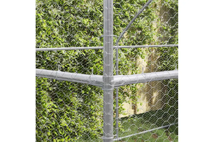 Vidaxl Chicken Cage 4 Pcs Silver 800 X 200 X 200 Cm Steel And Pe Vidaxl Chicken Cage 4 Pcs Silver 800 X 200 X 200 Cm Steel And Pe