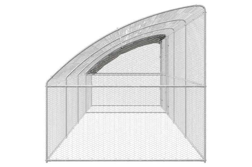 Vidaxl Chicken Cage 4 Pcs Silver 800 X 200 X 200 Cm Steel And Pe Vidaxl Chicken Cage 4 Pcs Silver 800 X 200 X 200 Cm Steel And Pe