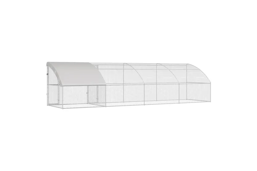 Vidaxl Chicken Cage 4 Pcs Silver 800 X 200 X 200 Cm Steel And Pe Vidaxl Chicken Cage 4 Pcs Silver 800 X 200 X 200 Cm Steel And Pe