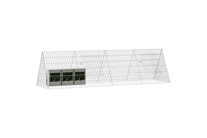 Vidaxl Rabbit Cage Silver 215 X 55 X 55 Cm Galvanised Steel Vidaxl Rabbit Cage Silver 215 X 55 X 55 Cm Galvanised Steel