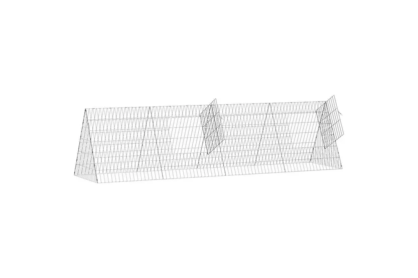 Vidaxl Rabbit Cage Silver 215 X 55 X 55 Cm Galvanised Steel Vidaxl Rabbit Cage Silver 215 X 55 X 55 Cm Galvanised Steel