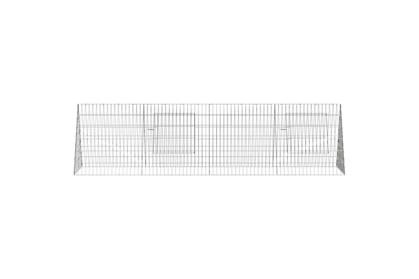 Vidaxl Rabbit Cage Silver 215 X 55 X 55 Cm Galvanised Steel Vidaxl Rabbit Cage Silver 215 X 55 X 55 Cm Galvanised Steel