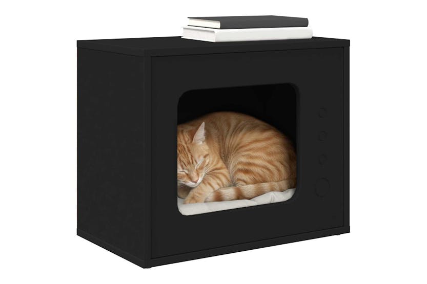Vidaxl Cat House Black 51 X 30 X 42 Cm Engineered Wood Vidaxl Cat House Black 51 X 30 X 42 Cm Engineered Wood
