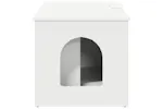 Vidaxl Cat House White 85 X 55 X 50 Cm Engineered Wood Vidaxl Cat House White 85 X 55 X 50 Cm Engineered Wood