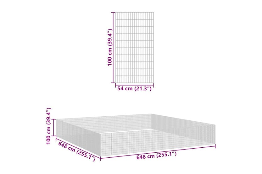 Vidaxl Free Range Animal Enclosure 48-panel 54x100 Cm Galvanised Iron Vidaxl Free Range Animal Enclosure 48-panel 54x100 Cm Galvanised Iron