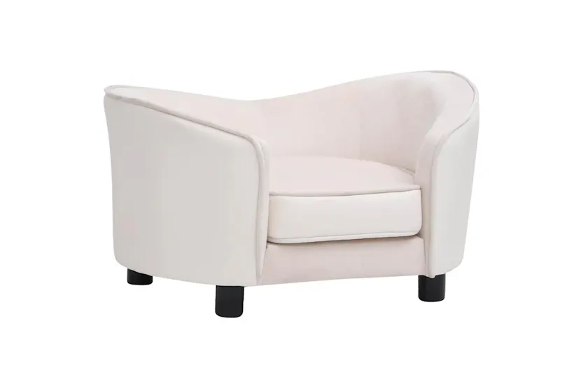 Vidaxl Dog Sofa Cream 69x49x40 Cm Plush And Faux Leather Vidaxl Dog Sofa Cream 69x49x40 Cm Plush And Faux Leather