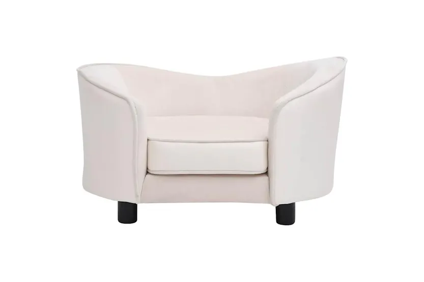 Vidaxl Dog Sofa Cream 69x49x40 Cm Plush And Faux Leather Vidaxl Dog Sofa Cream 69x49x40 Cm Plush And Faux Leather