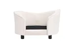 Vidaxl Dog Sofa Cream 69x49x40 Cm Plush And Faux Leather Vidaxl Dog Sofa Cream 69x49x40 Cm Plush And Faux Leather