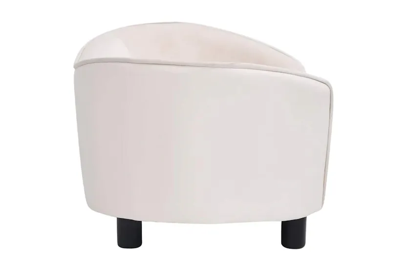 Vidaxl Dog Sofa Cream 69x49x40 Cm Plush And Faux Leather Vidaxl Dog Sofa Cream 69x49x40 Cm Plush And Faux Leather