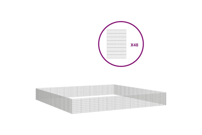 Vidaxl Free Range Animal Enclosure 48-panel 54x80 Cm Galvanised Iron Vidaxl Free Range Animal Enclosure 48-panel 54x80 Cm Galvanised Iron