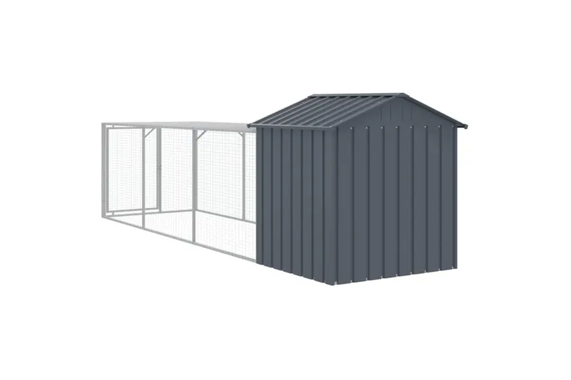 Vidaxl Chicken Cage With Run Anthracite 117x405x123 Cm Galvanised Steel Vidaxl Chicken Cage With Run Anthracite 117x405x123 Cm Galvanised Steel