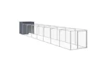 Vidaxl Dog House With Run Anthracite 110x813x110 Cm Galvanised Steel Vidaxl Dog House With Run Anthracite 110x813x110 Cm Galvanised Steel