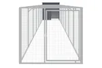 Vidaxl Dog House With Run Anthracite 110x813x110 Cm Galvanised Steel Vidaxl Dog House With Run Anthracite 110x813x110 Cm Galvanised Steel
