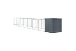 Vidaxl Dog House With Run Anthracite 110x813x110 Cm Galvanised Steel Vidaxl Dog House With Run Anthracite 110x813x110 Cm Galvanised Steel