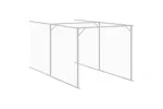 Vidaxl Dog House With Run Anthracite 110x813x110 Cm Galvanised Steel Vidaxl Dog House With Run Anthracite 110x813x110 Cm Galvanised Steel