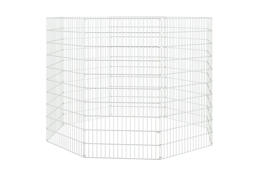 Vidaxl Free Range Animal Enclosure 8-panel 54x100 Cm Galvanised Iron Vidaxl Free Range Animal Enclosure 8-panel 54x100 Cm Galvanised Iron